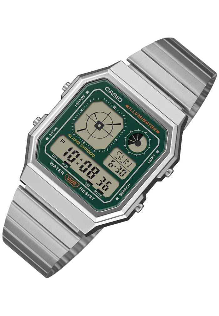 Casio Digital Stainless Steel Strap Watch for Men A130WE-3ADF-Watch Portal Philippines
