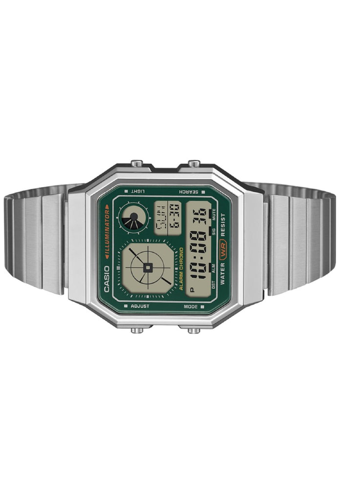 Casio Digital Stainless Steel Strap Watch for Men A130WE-3ADF-Watch Portal Philippines