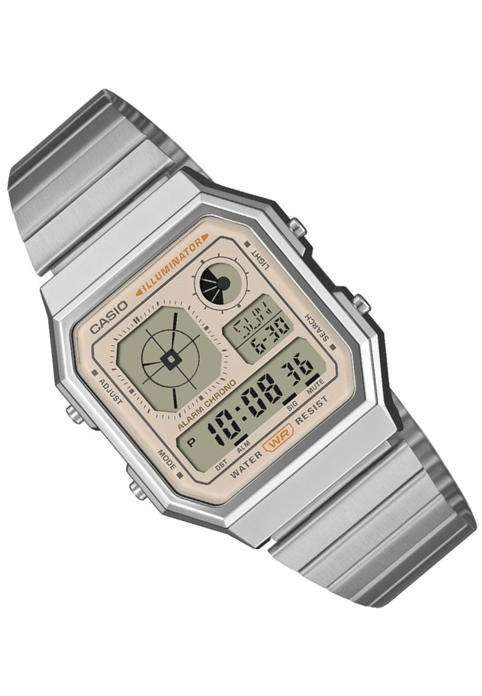 Casio Digital Stainless Steel Strap Watch for Men A130WE-9ADF-Watch Portal Philippines