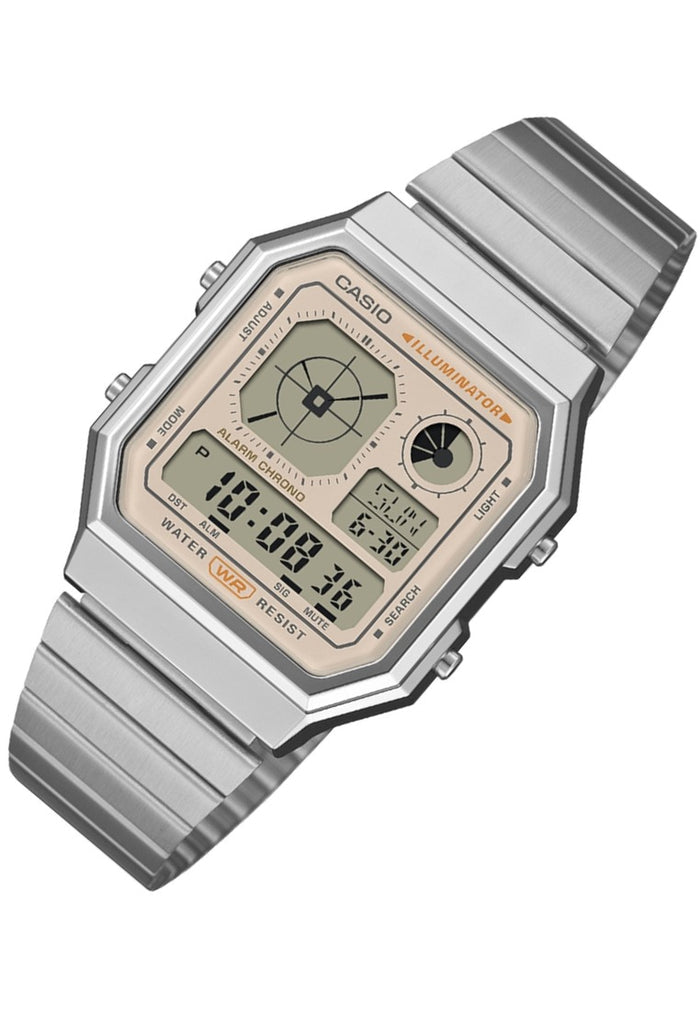 Casio Digital Stainless Steel Strap Watch for Men A130WE-9ADF-Watch Portal Philippines
