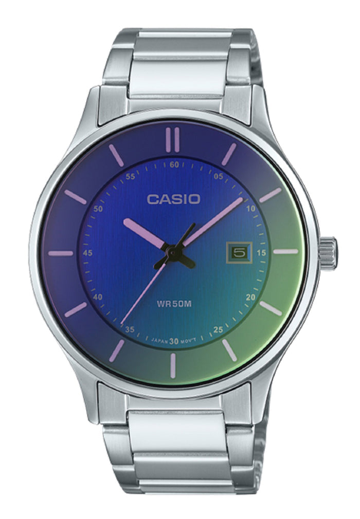 Casio MTP-E605D-2E Analog Stainless Steel Strap Watch For Men-Watch Portal Philippines