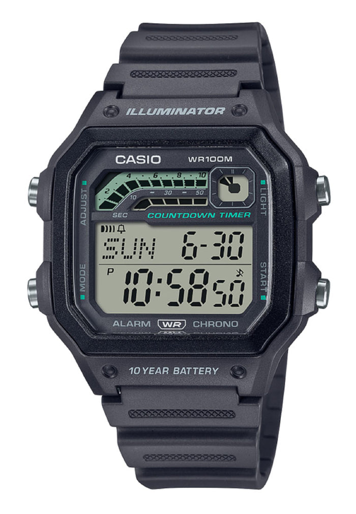 Casio WS-1600H-8A Digital Rubber Strap Watch For Men-Watch Portal Philippines