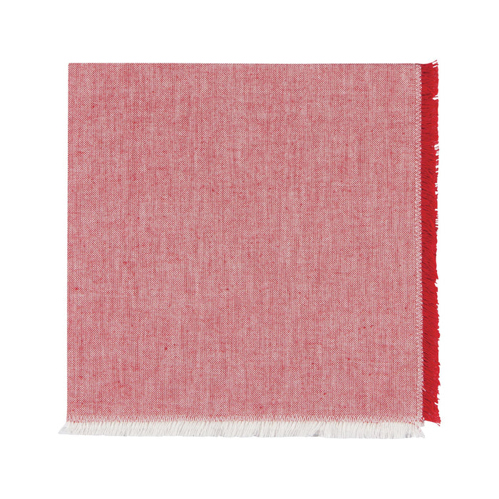 Chambray Heirloom Napkin Set of 4 - Chili