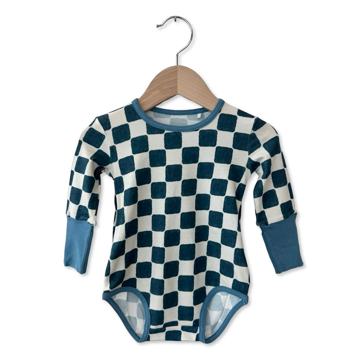 Checker Me Out Snuggle Bug Long Sleeve Bodysuit