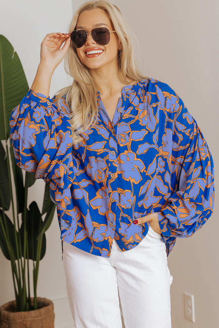 Chemise ample boutonnée à manches chauve-souris *-A WOMAN WE LOVE
