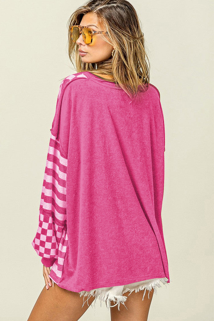 Chemisier à poches et manches lanternes en patchwork *-A WOMAN WE LOVE