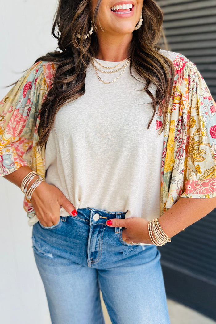 Chemisier beige à manches chauve-souris *-A WOMAN WE LOVE