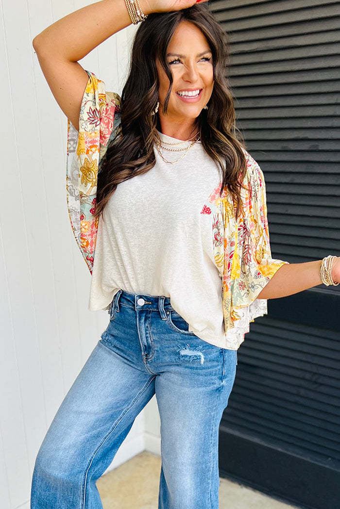 Chemisier beige à manches chauve-souris *-A WOMAN WE LOVE