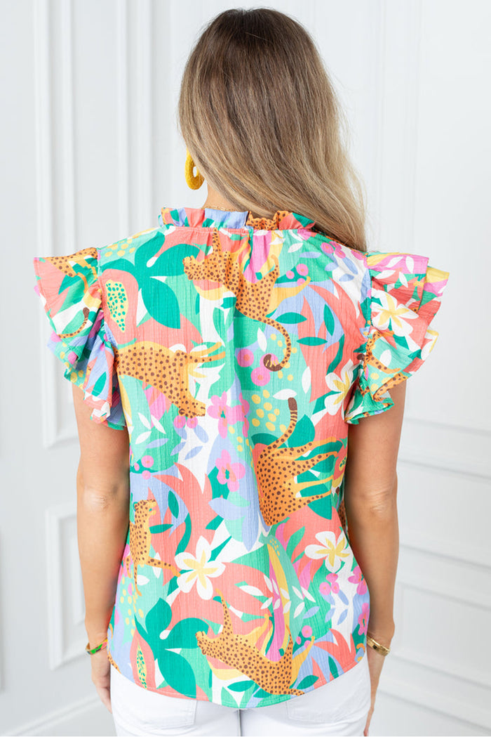 Chemisier floral d'été à volants *-A WOMAN WE LOVE