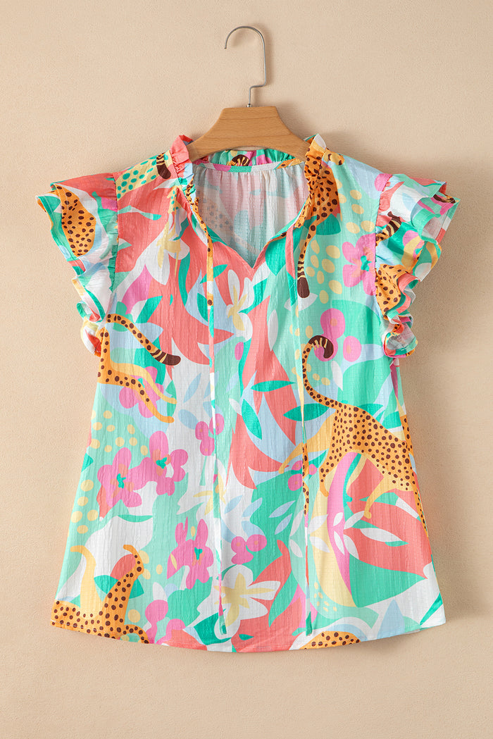 Chemisier floral d'été à volants *-A WOMAN WE LOVE
