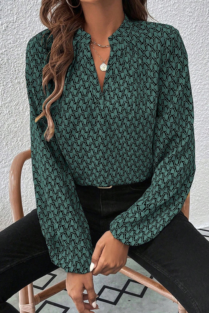 Chemisier vert à manches bouffantes *-A WOMAN WE LOVE