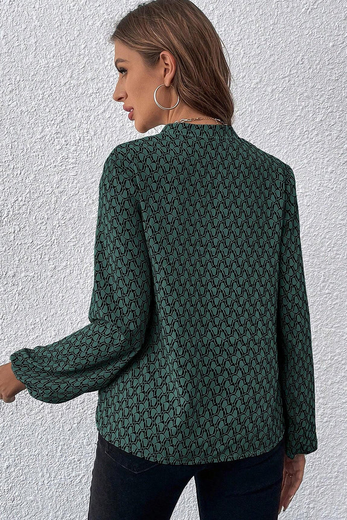 Chemisier vert à manches bouffantes *-A WOMAN WE LOVE