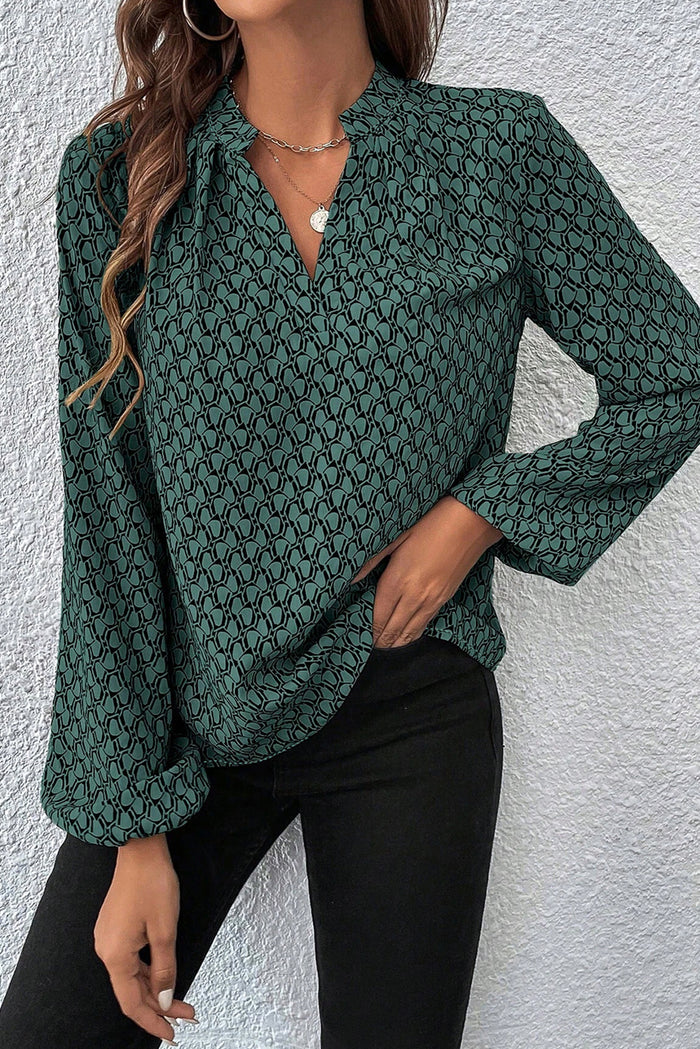 Chemisier vert à manches bouffantes *-A WOMAN WE LOVE