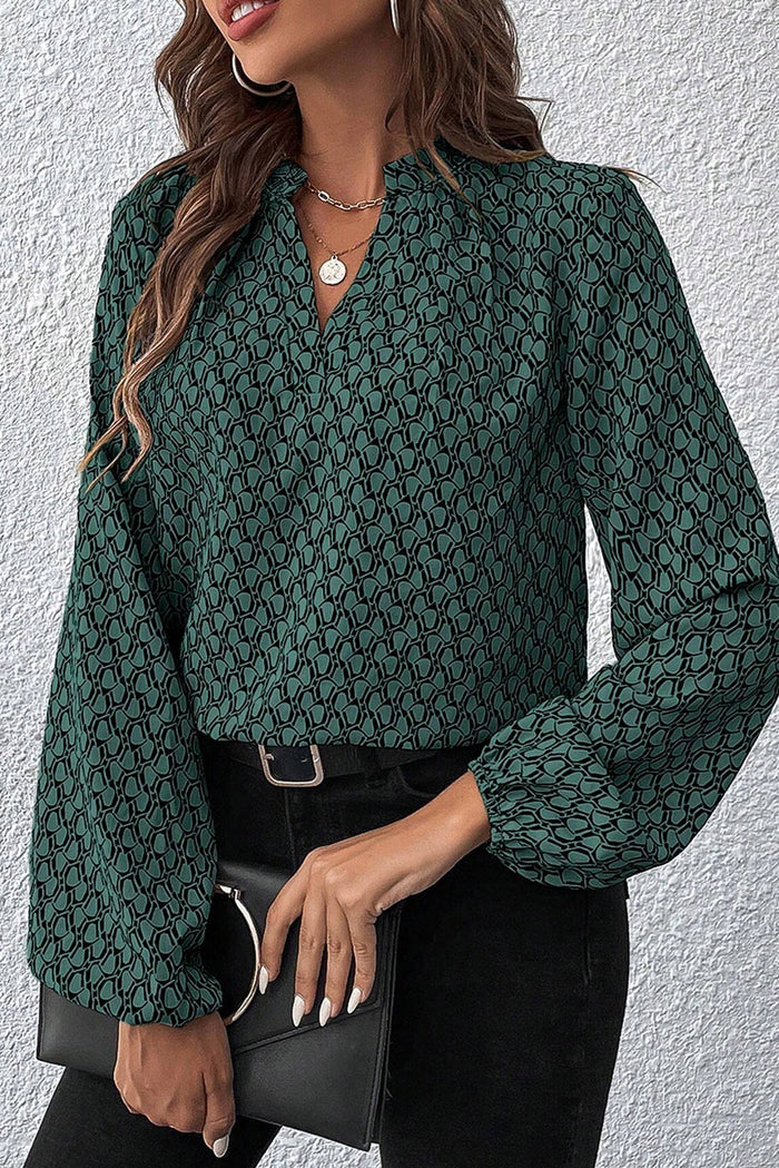Chemisier vert à manches bouffantes *-A WOMAN WE LOVE