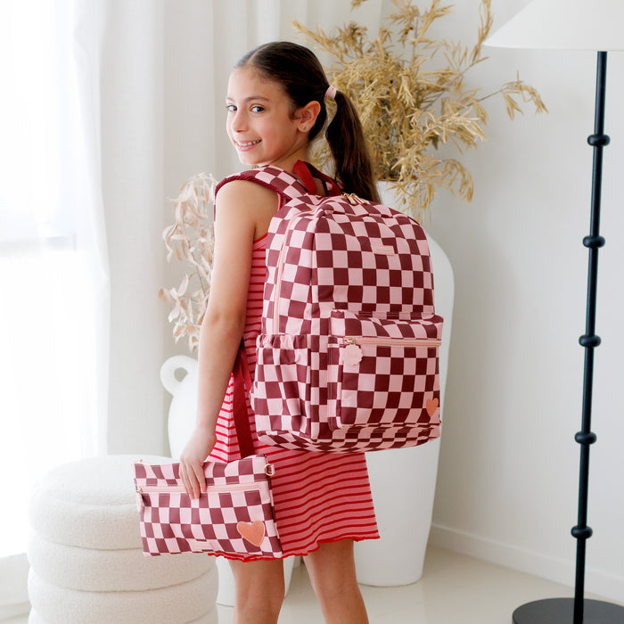 Cherry Check Junior Backpack - Medium 20L - SECONDS