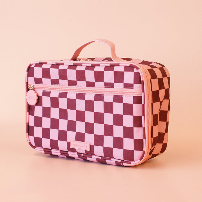 Cherry Check Large Lunch Bag - SECONDS