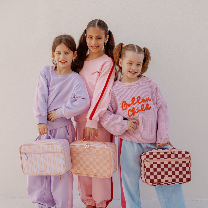 Cherry Check Large Lunch Bag - SECONDS