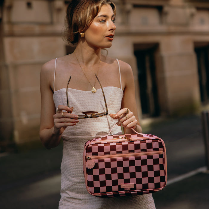 Cherry Check Large Lunch Bag - SECONDS