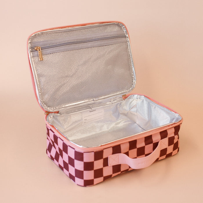 Cherry Check Large Lunch Bag - SECONDS