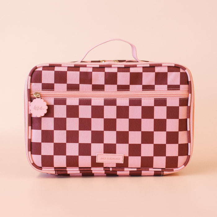 Cherry Check Large Lunch Bag - SECONDS
