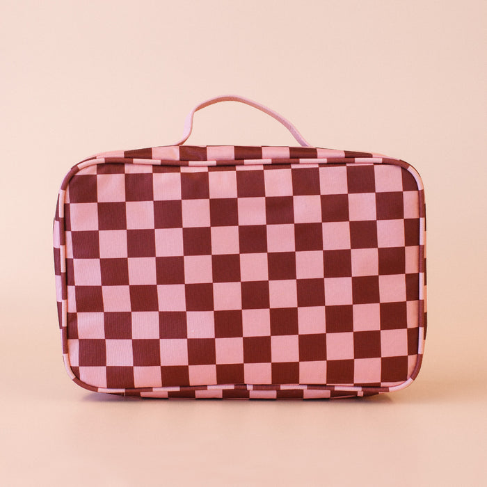 Cherry Check Large Lunch Bag - SECONDS