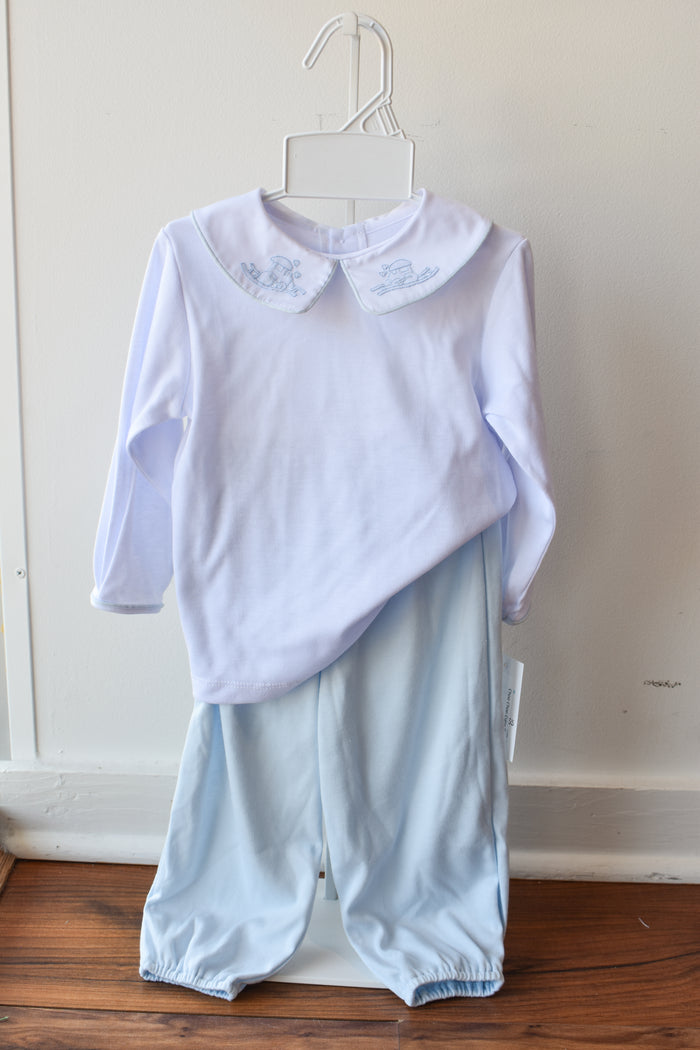 Choo Choo Cutie Banded Knit Pant Set