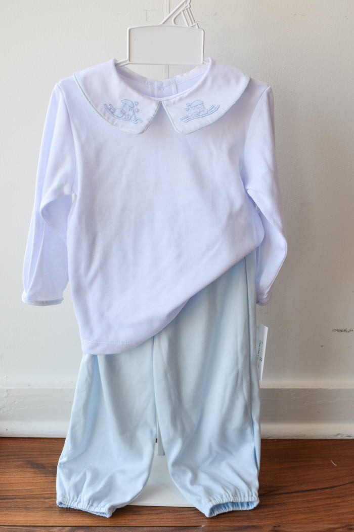 Choo Choo Cutie Banded Knit Pant Set