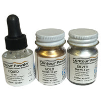 Contour™ Powder - Liquid Gold & Silver  Model / Porcelain Surface Indicator powder