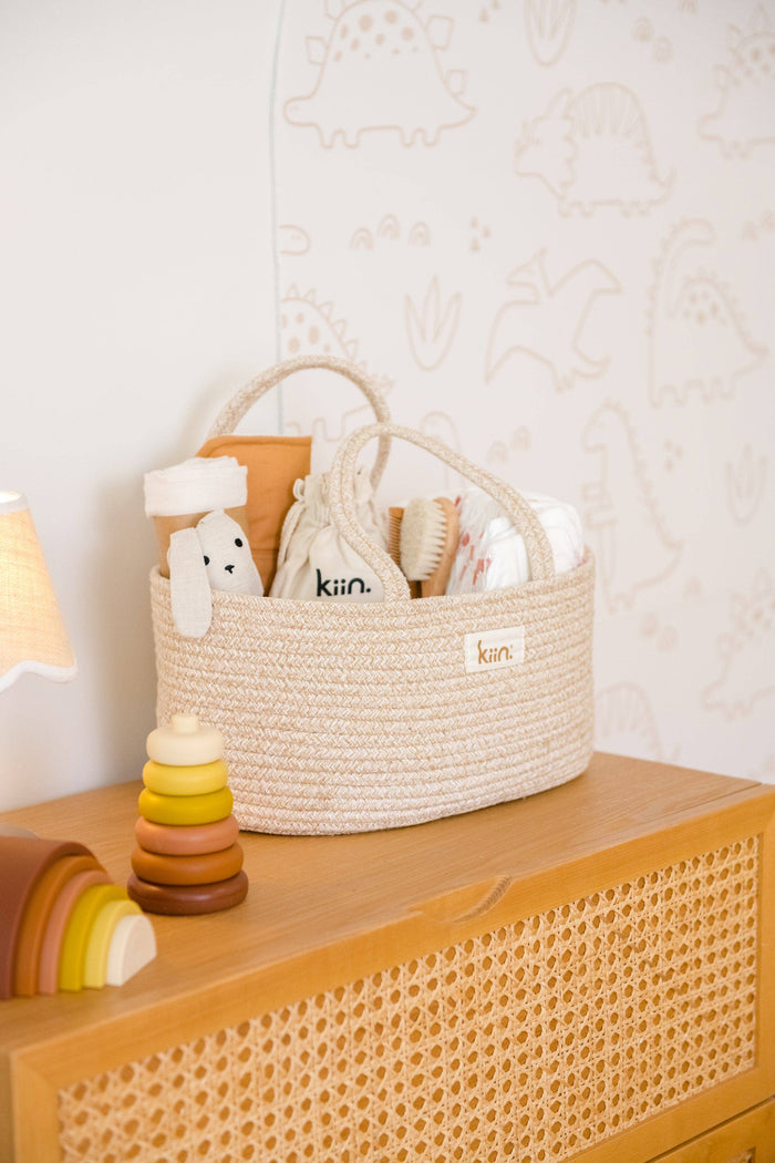 Cotton Rope Nappy Caddy Organiser