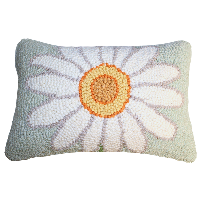 Daisy Lavender Wool Pillow