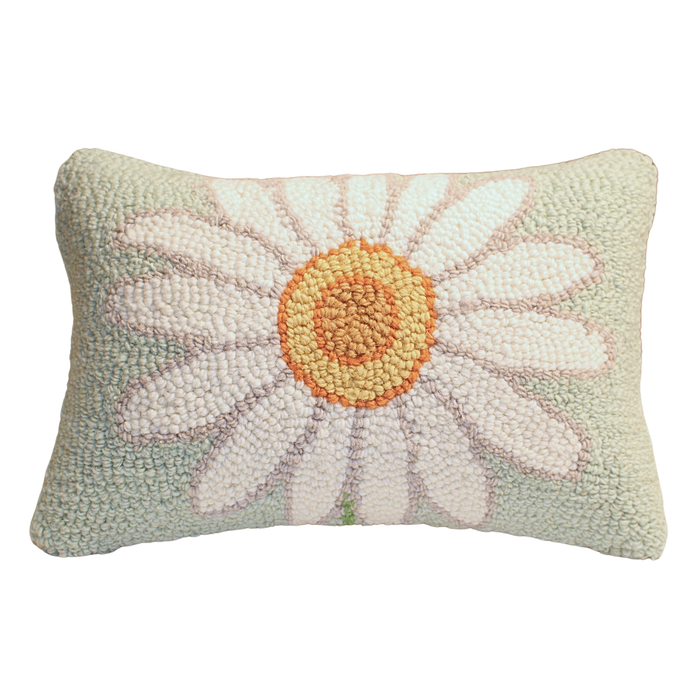 Daisy Lavender Wool Pillow