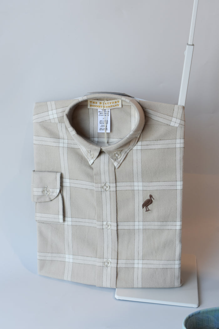 Dean’s List Flannel Dress Shirt-Thompson Park Plaid