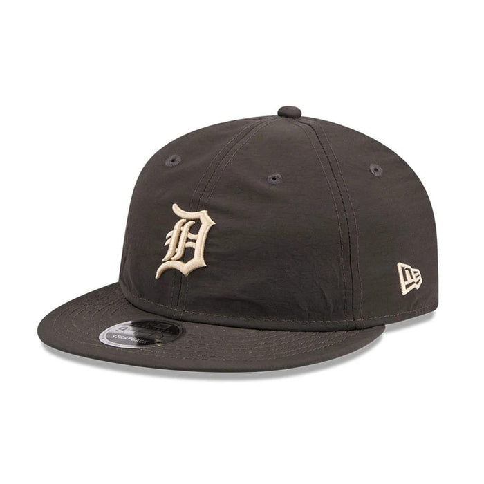 Pictured is this MLB Nylon Detroit Tigers Retro Crown 9FIFTY cap in black. 1