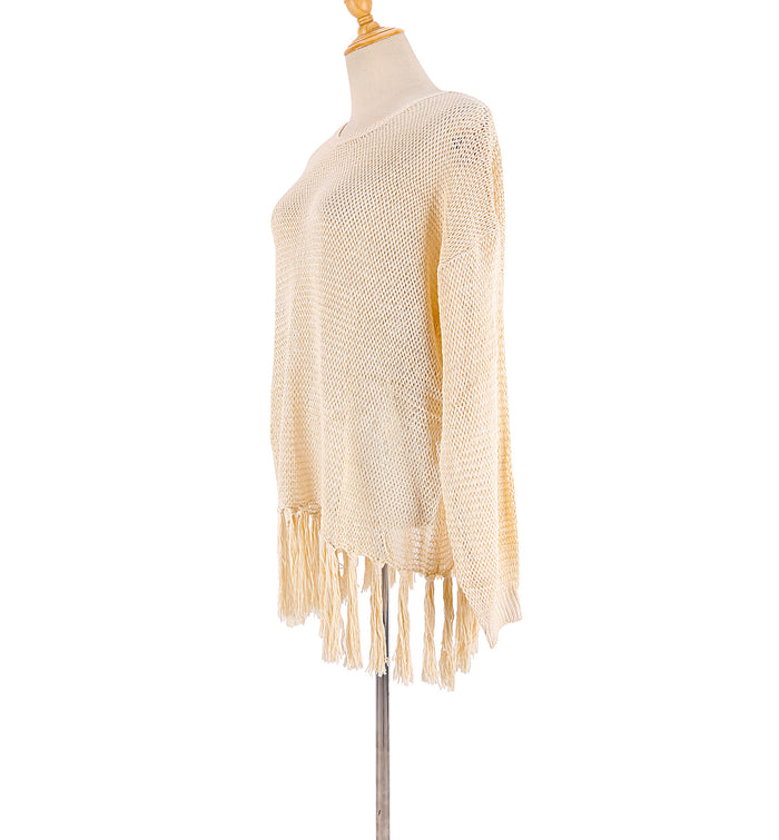 ✨ DOUCE ÉVASION – La robe maille  beige qui sublime vos instants d’été