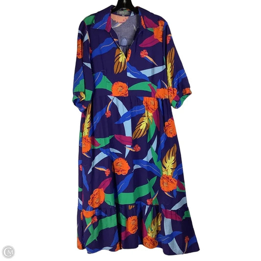 Dress Casual Maxi By Clothes Mentor In Multi-colored, Size: L