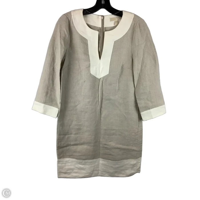 Dress Casual Midi By Michael By Michael Kors In Tan, Size: S