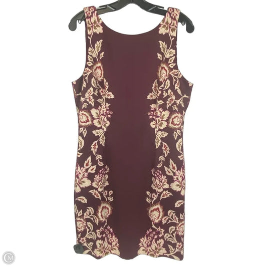 Dress Casual Midi By White House Black Market In Maroon, Size: 10