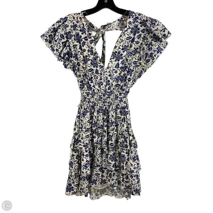 Dress Casual Short By Cmc In Blue & Cream, Size: S
