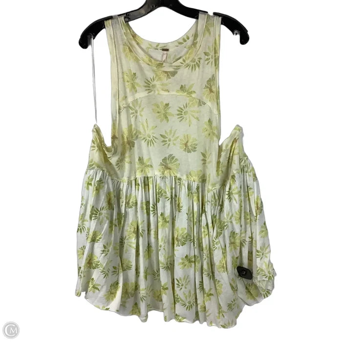 Dress Casual Short By Free People In Green & Yellow, Size: S