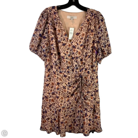 Dress Casual Short By Loft In Orange & Purple, Size: 6