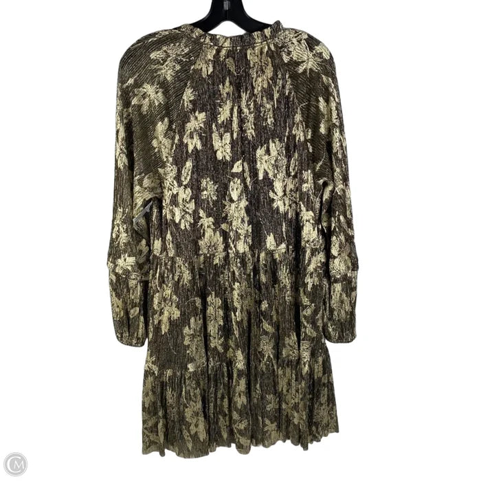 Dress Casual Short By Vince Camuto In Black & Gold, Size: Xl