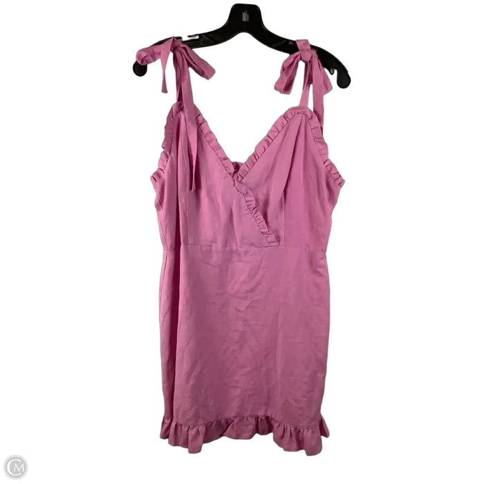 Dress Party Midi By Clothes Mentor In Pink, Size: L