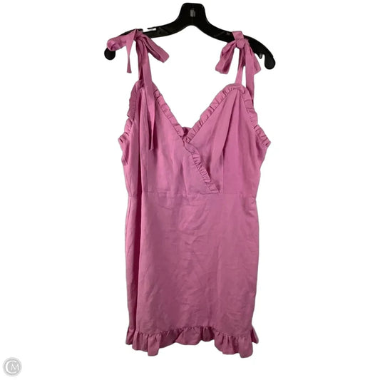 Dress Party Midi By Clothes Mentor In Pink, Size: L