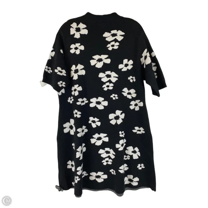 Dress Sweater By Scoop In Black & White, Size: Xl