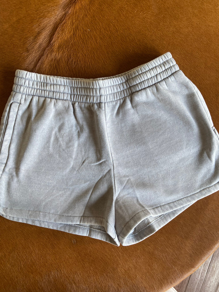 Edna's Acid Wash Shorts ~ Sleet Gray - Deer Creek Mercantile