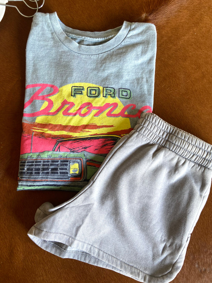 Edna's Acid Wash Shorts ~ Sleet Gray - Deer Creek Mercantile