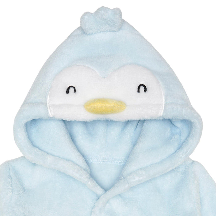 Baby Neutral Blue Penguin Robe