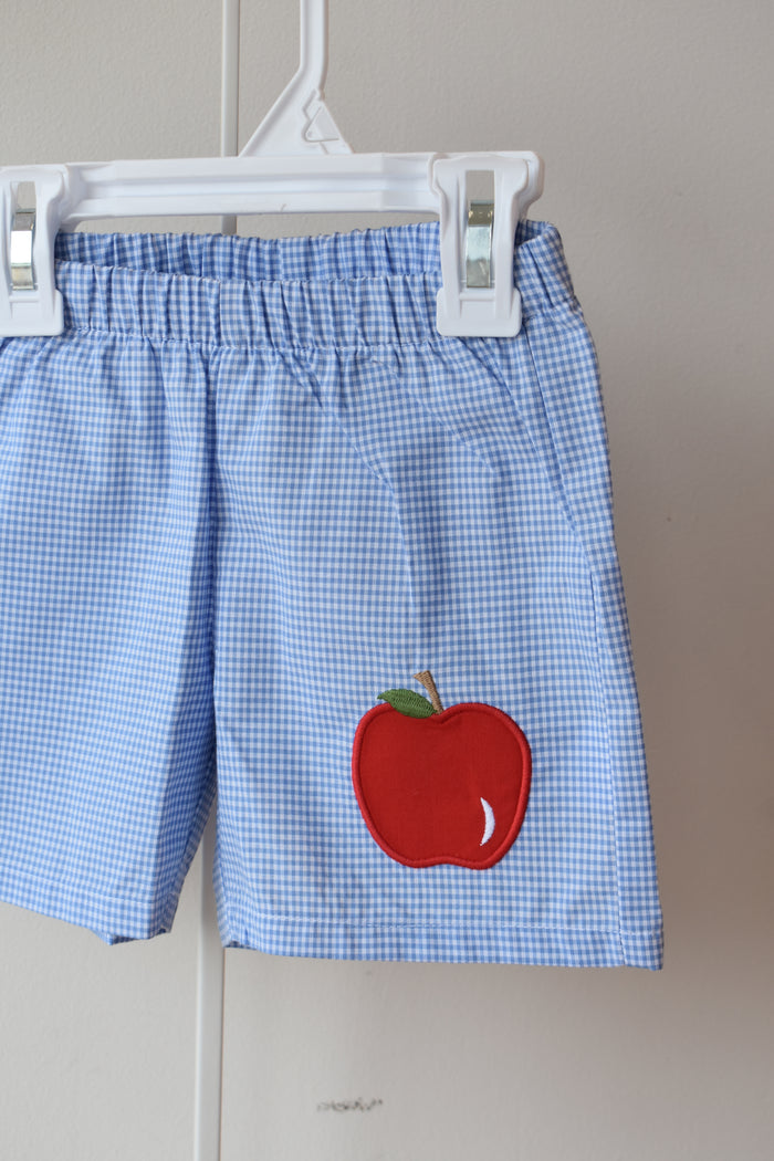 Embroidered Basic Short-Apple