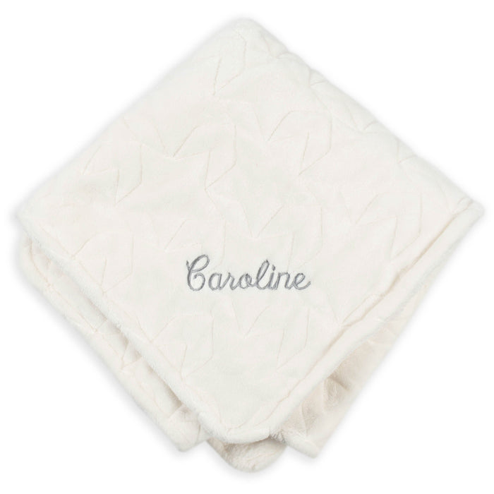 Embroidered Star Luxury Blanket in Ivory-Gerber Childrenswear