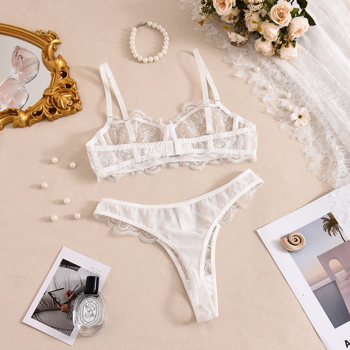 🌸 Ensemble 2 pièces Blanc – Douce Éclosion